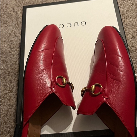 Red Leather Loafers - Picture 4 of 6